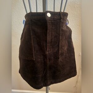 Apricot Lane Mini Skirt - Brown Corduroy - Size 36 - Never Worn - With Tags